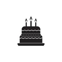 Birthday bread icon symbol,illustration design template. vector