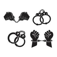 Handcuffs icon,logo vector illustration design template