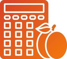 Calorie Calculator Icon Style vector