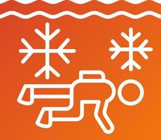 Ice Diving Icon Style vector