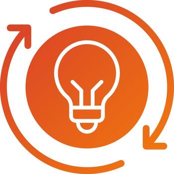 Light Usage Efficiency Icon Style vector