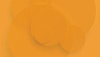 Abstract Orange Overlap Circles Background. Soft Color 3D Paper Circle Banner with Drop Shadows vector