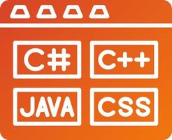 Coding Language Icon Style vector