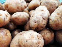 Close-up of a pile of potatoes photo