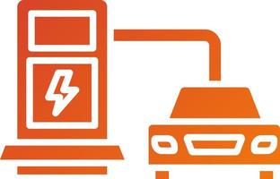 Electric Car Station Icon Style vector