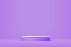 3D Podium Showcase Purple Pastel Color Design. Vector illustration. Eps10