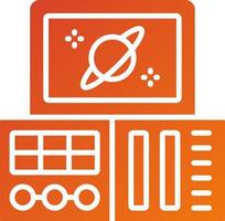 Space Control Panel Icon Style vector