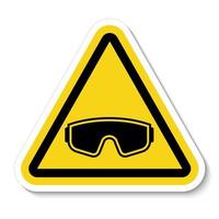 Eye Protection Required Sign On White Background vector