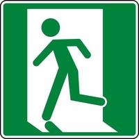 Emergency Exit Symbol Left Sign vector