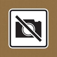 Camera Prohibited Sign On White Background vector