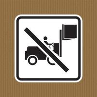 advertencia máquina elevadora símbolo, hacer no conducir con elevado carga vector