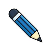 pencil icon vector flat and simple style