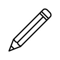 pencil icon vector flat and simple style