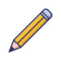 pencil icon vector flat and simple style