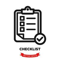 checklist icon  for graphic and web design vector