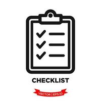 checklist icon  for graphic and web design vector