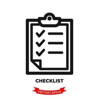 checklist icon  for graphic and web design vector