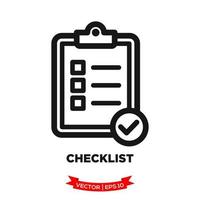 checklist icon  for graphic and web design vector