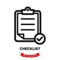 checklist icon  for graphic and web design vector