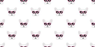 dog seamless french bulldog vector pattern isolated heart sunglasses glasses icon wallpaper background illustration