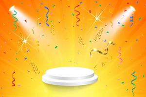 Realistic colorful confetti transparent background, festive event, and party. vector