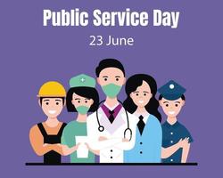 illustration vector graphic of public service workers, perfect for international day, public service day, celebrate, greeting card, etc.