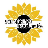 Sunflower Sublimation Svg Files For Cricut - Motivation Sunflower Quotes Silhouette vector