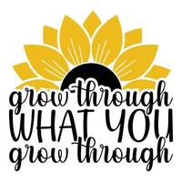 Sunflower Sublimation Svg Files For Cricut - Motivation Sunflower Quotes Silhouette vector