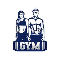 gym logo design vector