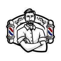 barbería logo vector