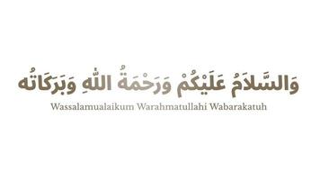 wassalamualaikum texto introducción y subtitular con blanco antecedentes cubrir video