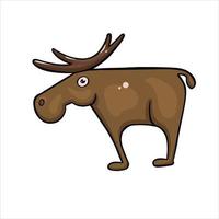 cartoon colored elk, deer vector