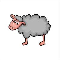 cartoon colored sheep, ram vector