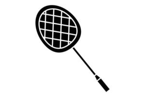 Badminton racket icon illustration. icon related to badminton, sport. outline icon style. Simple vector design editable