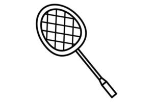 Adobe Illustrator Badminton racket icon illustration. icon related to badminton, sport. outline icon style. Simple vector design editable