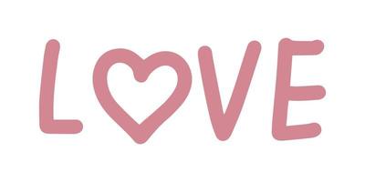 love words sticker illustration design vector