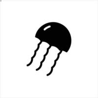 jellyfish icon with isolated vektor and transparent background vector