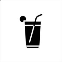 cocktail drink icon with isolated vektor and transparent background vector