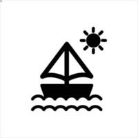 sailing icon with isolated vektor and transparent background vector