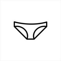 underwear icon with isolated vektor and transparent background vector