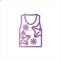 tanktop icon with isolated vektor and transparent background vector