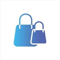 shopping bags icon with isolated vektor and transparent background vector
