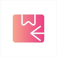 return box icon with isolated vektor and transparent background vector