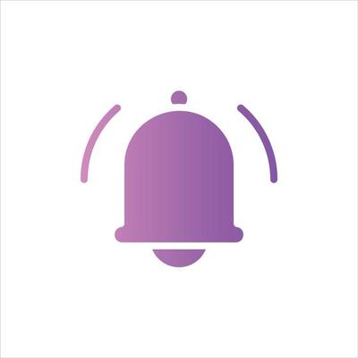 notification icon with isolated vektor and transparent background