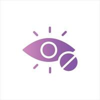 eye icon with isolated vektor and transparent background vector