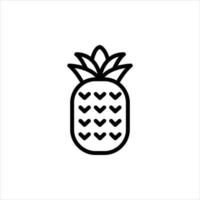 pineapple icon with isolated vektor and transparent background vector