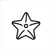 sea star icon with isolated vektor and transparent background vector