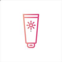 sunscreen icon with isolated vektor and transparent background vector