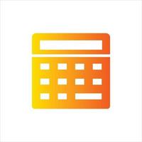 calculator icon with isolated vektor and transparent background vector