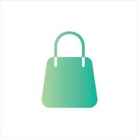 shopping bag icon with isolated vektor and transparent background vector